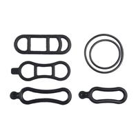 Tidevib Benda elastica in silicone per bicicletta, supporto per luci, attrezzi, telefono, pompa, porta bottiglia d'acqua, adatta alla maggior parte dei manubri, confezione da 4/6