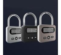 Tidevib Blocco timer elettronico con display LCD e ricaricabile tramite USB, conto alla rovescia 999 ore, per uso di responsabilità automatica