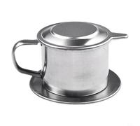 Tidevib Caffettiera tradizionale vietnamita in acciaio inox filtro antigoccia caffettiera manuale set con piastra filtrante per casa ufficio