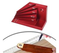 Tidevib Calibro a blocco smussato in lega di alluminio con marcature comuni e angoli a coda di rondine per la lavorazione del legno e il fai da te