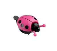 Tidevib Campanello per bicicletta per bambini, motivo: coccinella rossa, grazioso anello per manubrio con suono chiaro, accessorio per bicicletta in plastica per manubrio da 22 mm