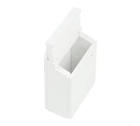 Tidevib Cassetta delle lettere in miniatura in legno, modello vuoto, per casa delle bambole, giardino, decorazione artigianale (bianco)