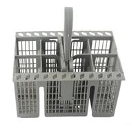 Tidevib Cestello portaposate per Bauknecht INDESIT per lavastoviglie Hotpoint C00257140, in plastica grigia, rimovibile, manico rotondo, pezzo di ricambio