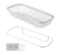 Tidevib Cestello scolaposate in acciaio inox con design a rete cava per bacchette, forchette e cucchiai, porta utensili da cucina, 31,5 x 11 x 14,5 cm