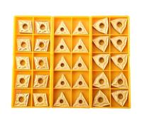 Tidevib CNMG431, WNMG431, TNMG331 Kit inserti in carburo, set da 30 pezzi per tornitura CNC e tornio, rivestimento PVD per acciaio