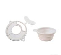 Tidevib Coperchio per ciotola frullatore realizzato in silicone inodore resistente al calore per l'uso con i comuni modelli di mixer (bianco)