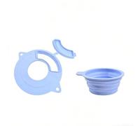Tidevib Coperchio per ciotola frullatore realizzato in silicone inodore resistente al calore per l'uso con i comuni modelli di mixer (blu)