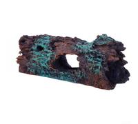Tidevib Corteccia di legno a base di resina per grotte per habitat subacquei e terrestri, supporto per l'arricchimento ambientale di pesci, rettili, tartarughe, terrari (piccolo)