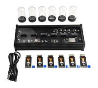 Tidevib EleksMaker - Orologio a tubo IPS Nixie per EleksTube, display LCD a 6 cifre, per immagini personalizzate e ora, orologio digitale retrò fai da te con LED RGB, alimentazione USB-C