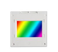 Tidevib Foglio reticolato di diffrazione della trasmissione per esperimento e insegnamento di spettroscopia, 80/300/600/1000/1200/1600 linee per mm, dimensioni telaio 50x50mm, spessore 2mm