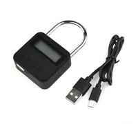 Tidevib Heavy Duty Metal Timer Lock con Display LCD USB Ricaricabile Elettronico Time Lock con 99 ore Max Timing (nero)