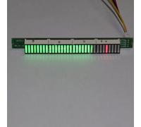 Tidevib Indicatore di livello audio a LED con 32 per barre, 24 LED verdi e 8 rossi, VU Meter Music Sound Display Analyzer, risposta regolabile e modalità AGC