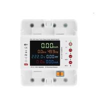 Tidevib Interruttore automatico a tre fasi 4P per contatore di energia WiFi Tuya, 380 V CA con perdita per protezione, display LCD, sovratensione e sovracorrente per la rigenerazione automatica