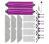 Tidevib Kit di accessori di ricambio per robot aspirapolvere Eureka E20 Plus, 2 spazzole principali, 8 spazzole laterali, 6 panni mocio, 4 filtri HEPA