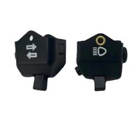 Tidevib Kit di interruttori per manubrio moto, confezione da 2, per indicatori luminosi in ABS nero Simson S50 S51 KR51 e montaggio