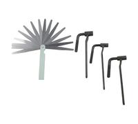 Tidevib Kit di strumenti di regolazione valvola motore moto, spessimetro 002-1 mm con 17 lame e 3 chiavi per valvole (8/9/10 mm), in acciaio inox, per messa a punto e riparazione