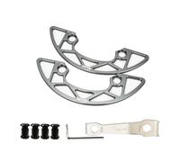 Tidevib Lega di alluminio per la protezione della corona della bici per 104 mm BCD, 30-40T Pignone Protector Cover per Mountain per catene di biciclette, nero/grigio