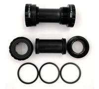 Tidevib Lega di alluminio per movimento centrale della bicicletta con albero cavo e piastra dentata integrata, cuscinetto filettato a cinque vie 68/73 mm, per telai standard