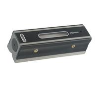 Tidevib Livella a bolla d'aria industriale per installazione di macchinari, alta precisione 002 mm/per m, tipo barra in acciaio con base a scanalatura a V e custodia in legno per ingegneri e montatori