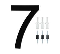 Tidevib Numeri civici galleggianti moderni da 20,3 cm, grande ombra nera, per indirizzi di casa, garage, cancello, cartello per una facile installazione, 5,5