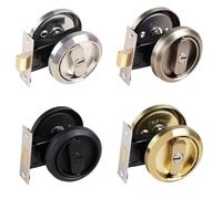 Tidevib per serratura ad anello per acciaio inossidabile 304, maniglia invisibile con ampio fermo quadrato in rame, rotazione 90, per porte in legno/metallo da 35-50 mm