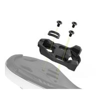 Tidevib Piastra di bloccaggio per Xpresso e per Xpro Lclic Road per tacchetti per pedali bici, per scarpe da ciclismo Time, 9,2 x 6,5 cm, in plastica nera, con spessori e rondelle