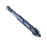 Tidevib Punta da trapano eccentrica triangolare a spirale per punzonatura di piastrelle di vetro, lega di acciaio ad alta durezza, 6 mm/8 mm/10 mm/12 mm/14 mm (gambo da 1/4")