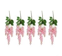 Tidevib Ramo di glicine artificiale, 60 cm, in seta, da appendere, per casa, matrimonio, giardino, decorazione bianca (rosa chiaro)