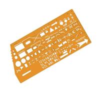 Tidevib Righello in plastica per disegno con scala 50.000 e simboli standard per la marcatura grafica, il tracciamento e la progettazione geometrica