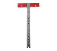 Tidevib Righello quadrato a T in lega di alluminio, posizionamento a 90 gradi e strumento di misurazione per falegnameria, fai da te, creazione di armadi e disegno architettonico