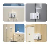 Tidevib Serratura a combinazione per mini frigorifero, armadio e cassetto, serratura di sicurezza senza chiave in ABS con codice ripristinabile, bianco