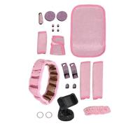 Tidevib Set di accessori per interni auto, con coprivolante, supporto per telefono e sottobicchiere con strass per una migliore presa e stile, 21 pezzi