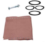 Tidevib Set di copertura di ricambio per sedia reclinabile da esterno, con accessori per il montaggio, tessuto resistente alle intemperie, per sedia a sdraio, 160 x 43 cm (marrone)