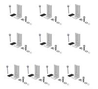 Tidevib Staffa di montaggio a L per pannello solare, sistema di supporto in alluminio per installazione a tetto inclinato, kit hardware per tetto in stagno regolabile in altezza (10 pezzi)