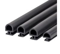 Tidevib Striscia sigillante in elastomero TPE/silicone, 10 m, con design cavità cavità, blocco antirumore, nero/trasparente