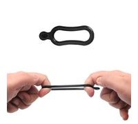 Tidevib Supporto elastico in silicone per luci e accessori per bicicletta, adatto alla maggior parte dei manubri, confezione da 5 o 10, nero