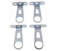 Tidevib Supporto in metallo per cestino della bicicletta per mountain bike elettrica, set da 4 pezzi, grande capacità, robusto e robusto supporto con compatibilità della luce, nero/argento