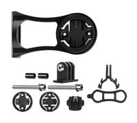 Tidevib Supporto per luce bici in plastica per Cateye, Bryton, per Garmin per bicicletta Supporto per computer con torcia elettrica e supporto per fotocamera, supporto di estensione per nero