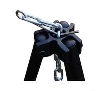 Tidevib Treppiede di cottura all'aperto 124cm per le pentole del falò | Gambe telescopiche, altezza 124 cm, per appendere vasi e lanterne, cromate antiruggine, montaggio senza attrezzi