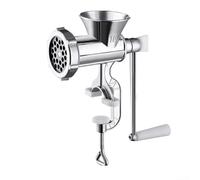 Tidevib Tritacarne manuale a manovella in metallo, strumento da cucina per la lavorazione di aglio, peperoncino, carne macinata, robot da cucina (L)
