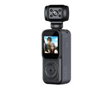 Tidgel Action Camera 4K con visione notturna, videoregistratore HD compatto per avventure all'aperto, ciclismo ed escursionismo, costruzione in ABS, schermo integrato facile e veloce da usare