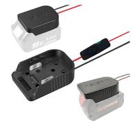 Tidgel Adattatore batteria per Bosch 18V Li-Ion con fusibile 30A e interruttore, alloggiamento ABS + PC, converte le celle degli utensili in o progetti fai da te, nero