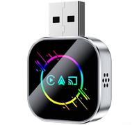 Tidgel Adattatore wireless per Android Auto, chiavetta USB 3 in 1 con 5.0 e WiFi dual-band, scatola di conversione per auto cablate, custodia in metallo (C)