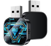 Tidgel Adattatore wireless per Android Auto, chiavetta USB 3 in 1 con 5.0 e WiFi dual-band, scatola di conversione per auto cablate, custodia in metallo (B)