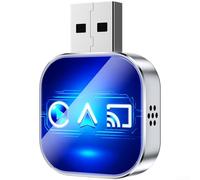 Tidgel Adattatore wireless per Android Auto, Dongle USB 3 in 1 con 5.0 e WiFi dual-band, scatola di conversione per auto cablate, custodia in metallo (D)
