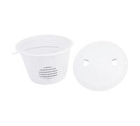 Tidgel Cestino di ricambio per skimmer SP10711 SP10712S per piscine Hayward SP1070 SP1082, include copertura sicura SPX1070C, trappola per foglie in plastica bianca