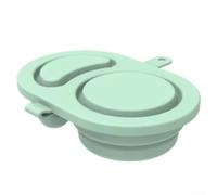 Tidgel Contenitore per snack a doppio scomparto, 13,4 cm, design | Due sezioni separate, mantiene le salse separate, a prova di perdite, design pieghevole, consente di risparmiare spazio nel
