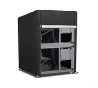 Tidgel Copertura per cuccia per gatti 420D, impermeabile, con parte anteriore arrotolabile, coulisse e moschettone per protezione dalle intemperie (191 x 107 x 191 cm)