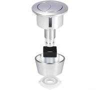 Tidgel Doppio pulsante per sciacquone, ricambio 20-60 mm, attuatore per serbatoio in ABS, per Fluidmaster PRO550UK Skylo SKY005, nero oro cromato (cromato)