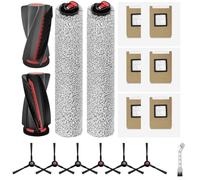 Tidgel Kit di accessori di ricambio per Eufy per Omni E28/E25, 1 set spazzola principale 2Rolling Mop, 6 sacchetti per la polvere, 6 spazzole laterali, 1 spazzola per la pulizia